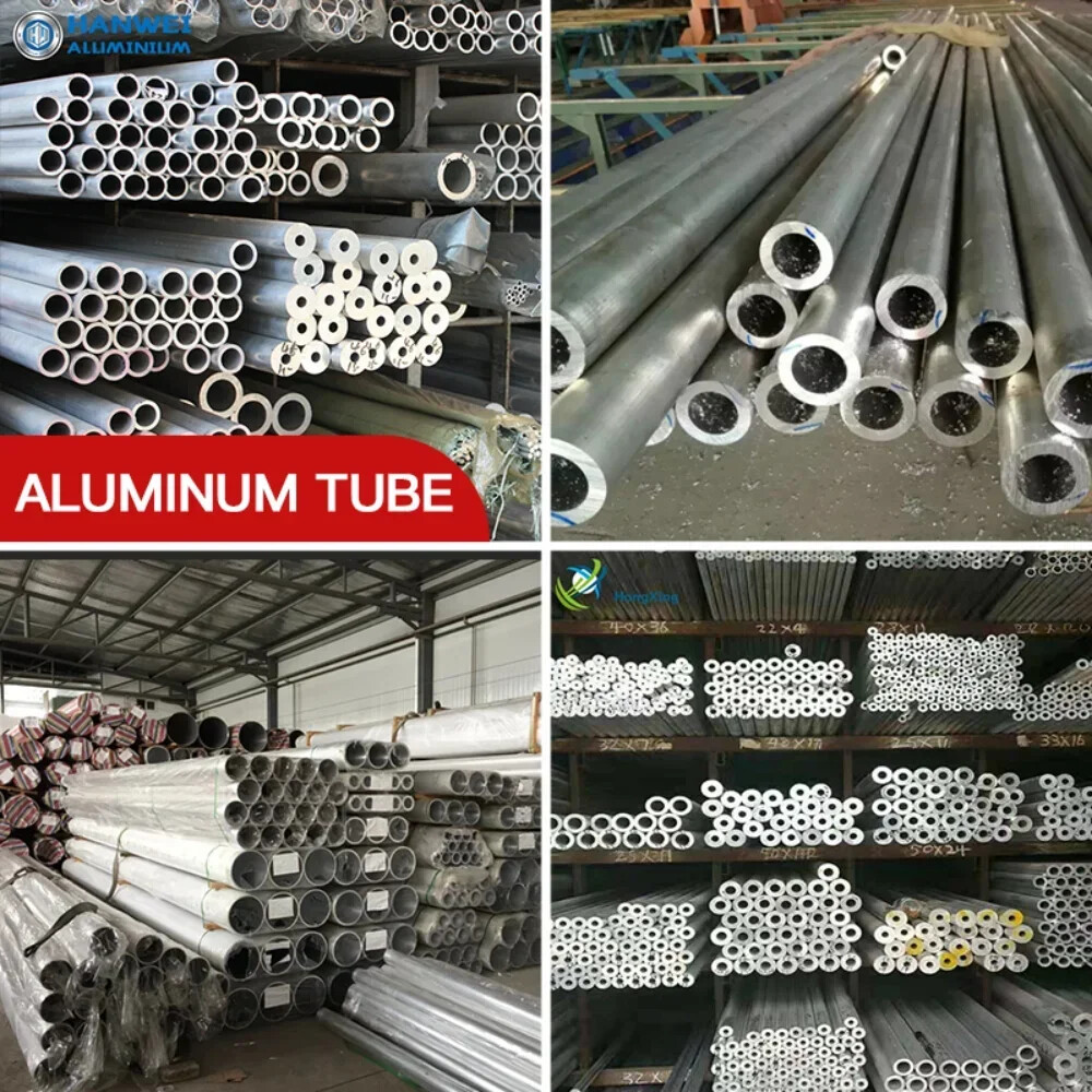 Aluminium Pipe Alloy Tube 4-50mm Thickness OD Straight 300mm 500mm Long Round