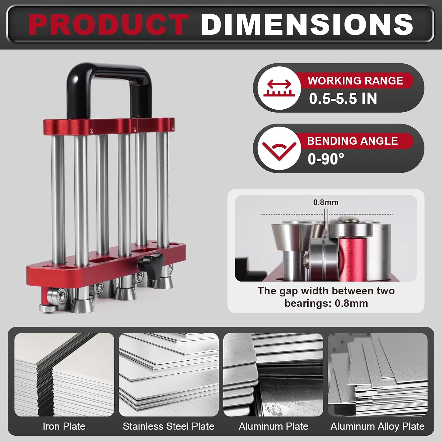 Three-Station Sheet Metal Bender, Edge Roller Bender for Standing Seam Roofing T