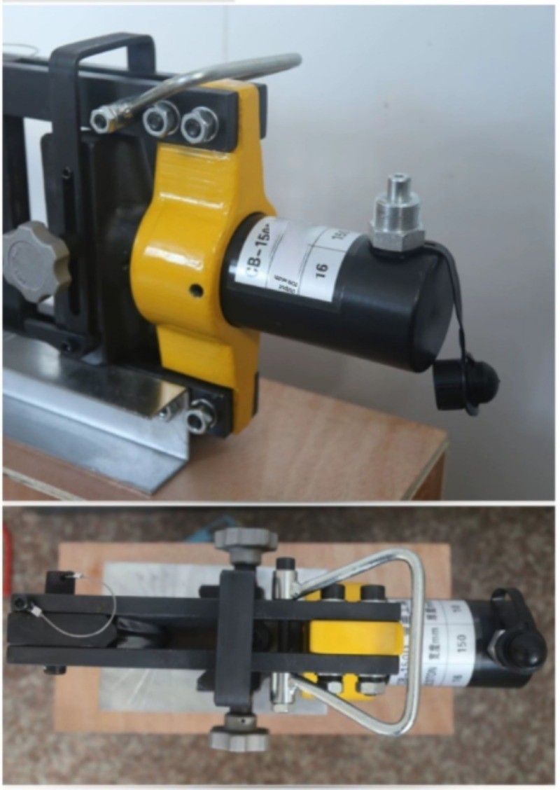Hydraulic pipe bender for bending elbows, power busbars, and aluminum sheets