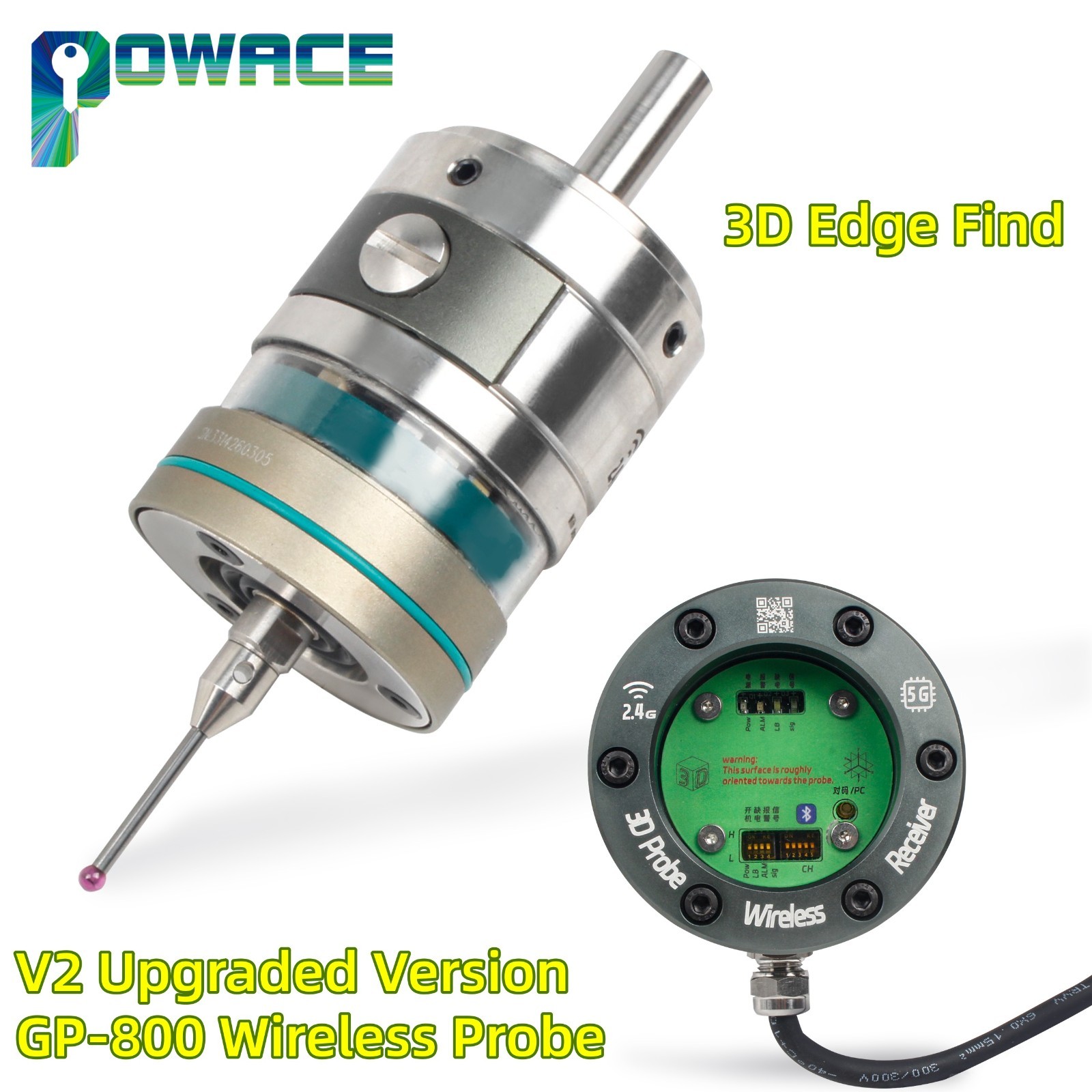 V2 Upgraded Version GP-800 Wireless Probe Tool for Machining Centre 3D Edge Find
