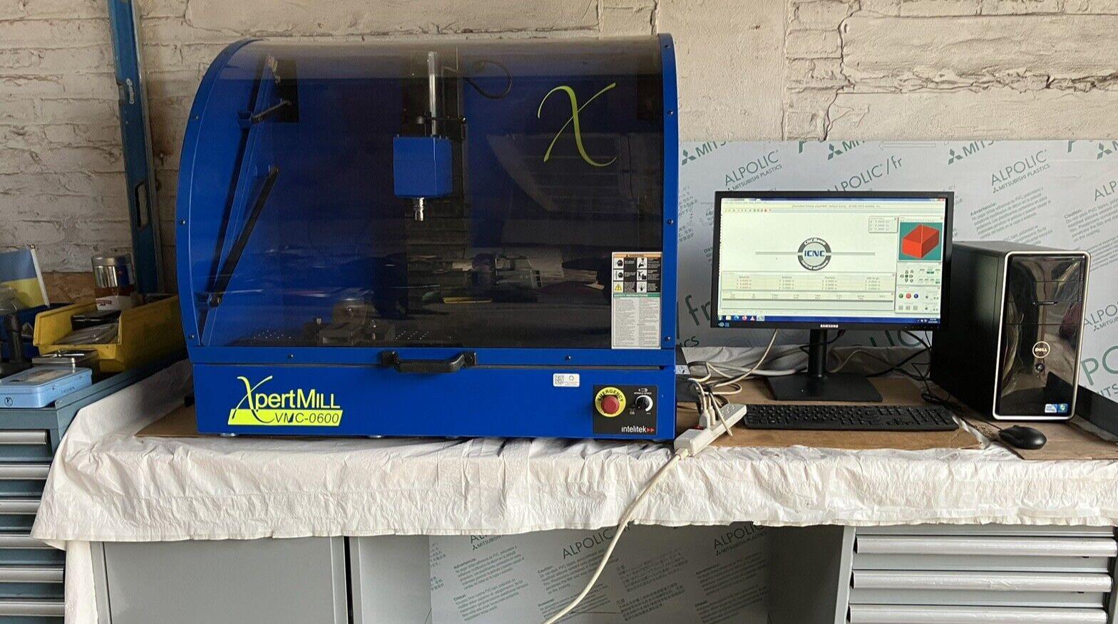 2014 Intelitek CNC Mill eXpertMill VMC-0600 Milling Machine 1HP 110v ISO20