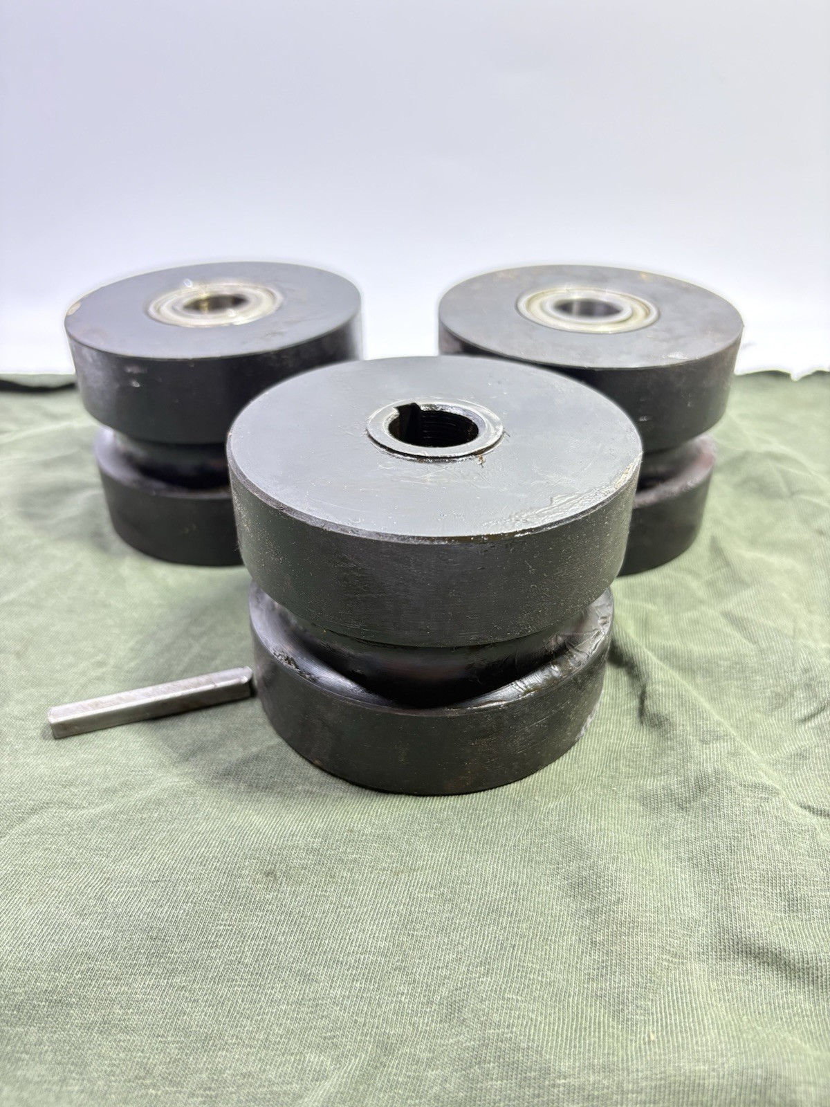 3 Tube Bender Roller Dies 3/8” ID Pipe 0.675” OD For 20mm Center Shaft