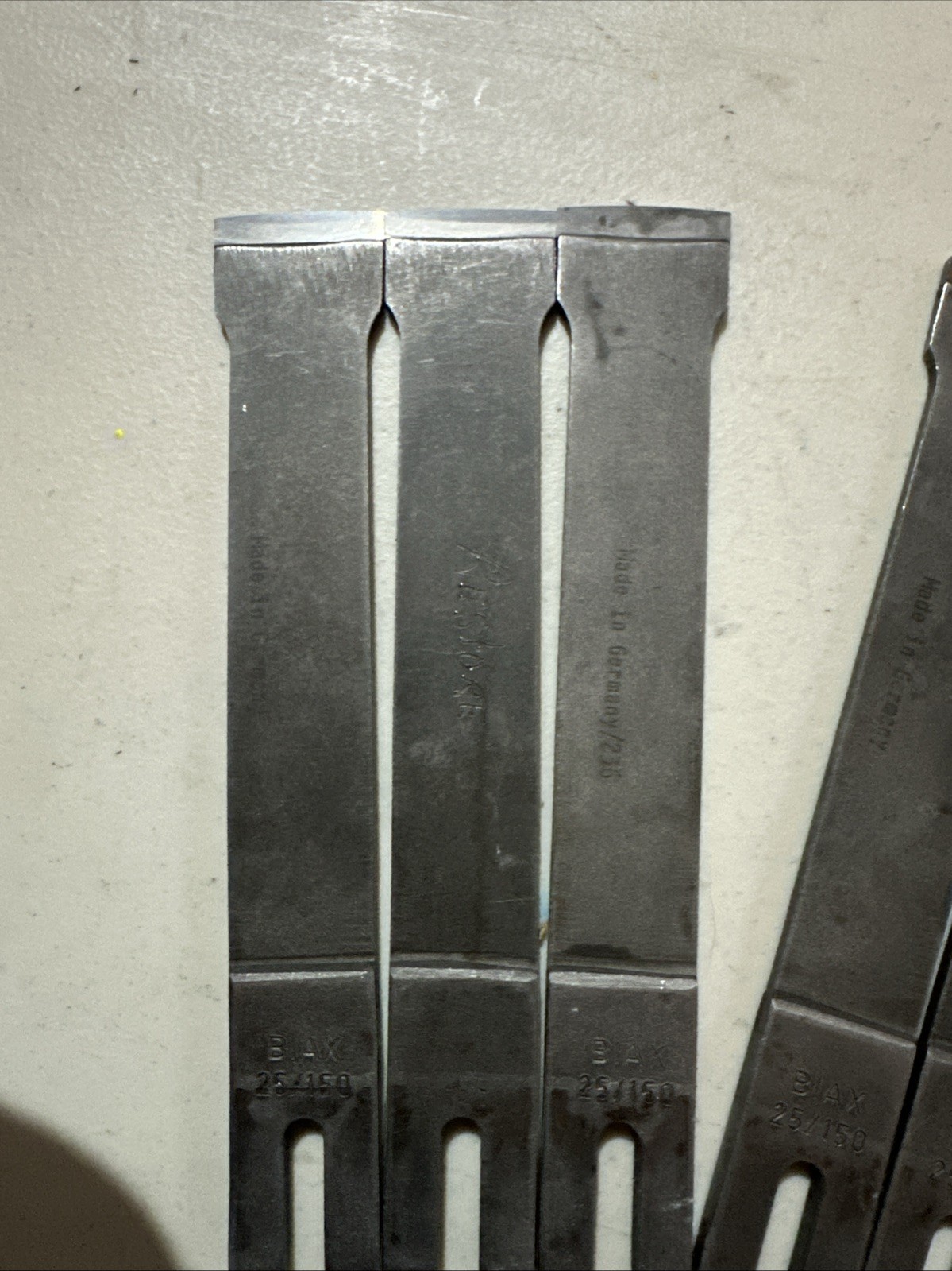 BIAX 25/150 Scraper Blades, Good Condition Set Of 6