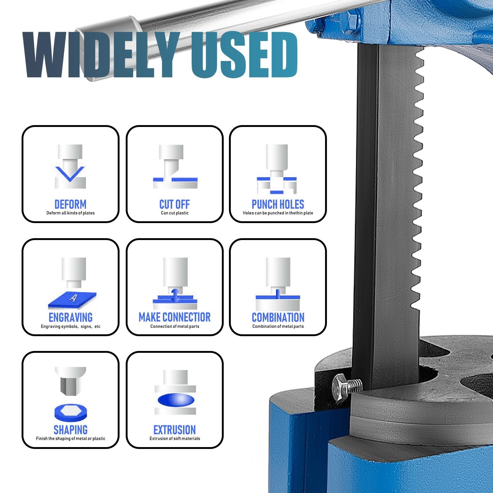 Heavy Manual Desktop Arbor Press, Cast Iron Precision Hand Press, for Stamping