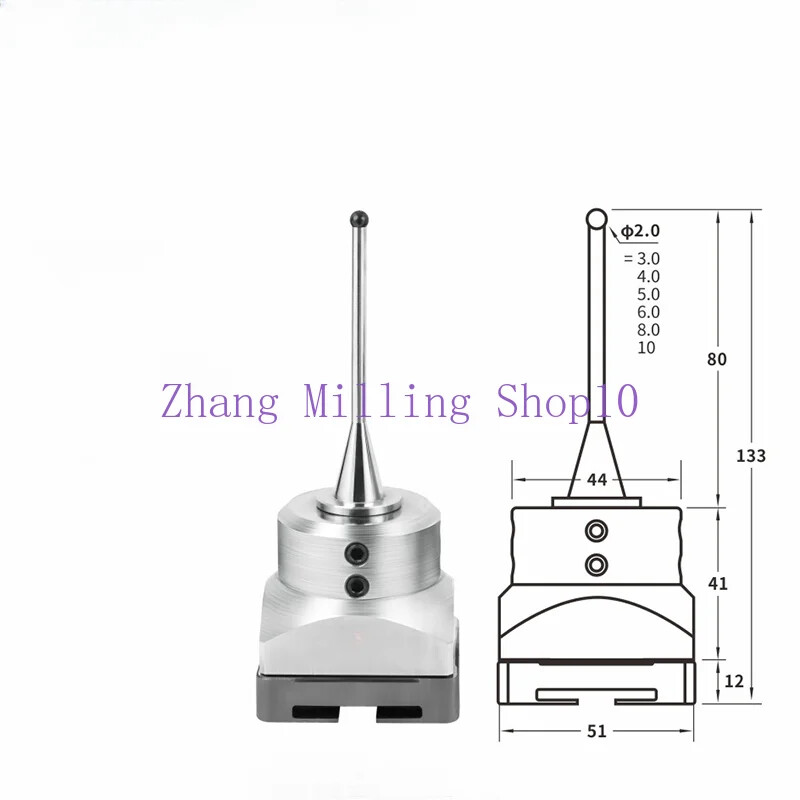 Spark Machine Tungsten Steel Ball Center Rod For Splitter EDM Correction