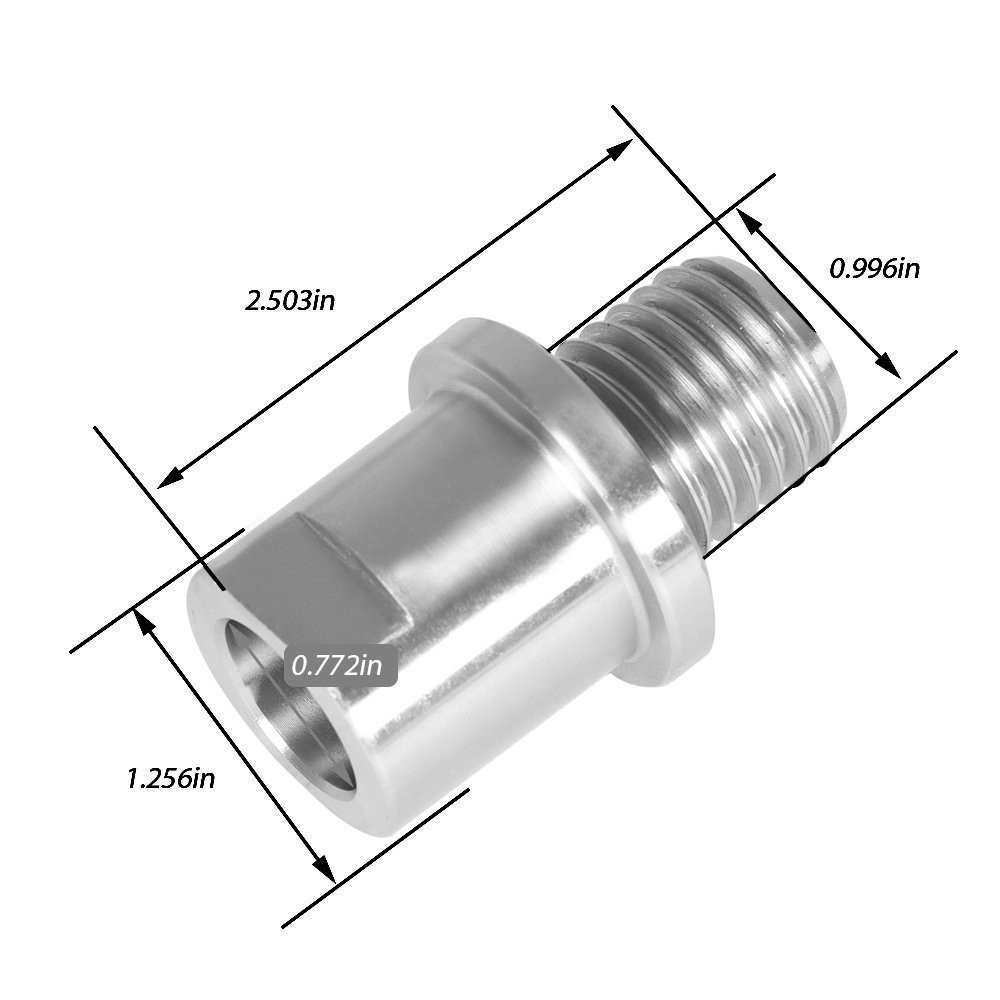 3/4″ x 10tpi to 1″ x 8tpi Woodworking Lathe Headstock Spindle Adapter Silver