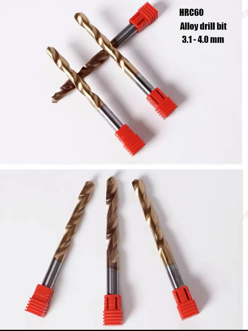 HRC60 Carbide drill 3 3.1 3.2 3.3 3.4 3.5 3.6 3.7 3.8 3.9 4 mm Straight shank