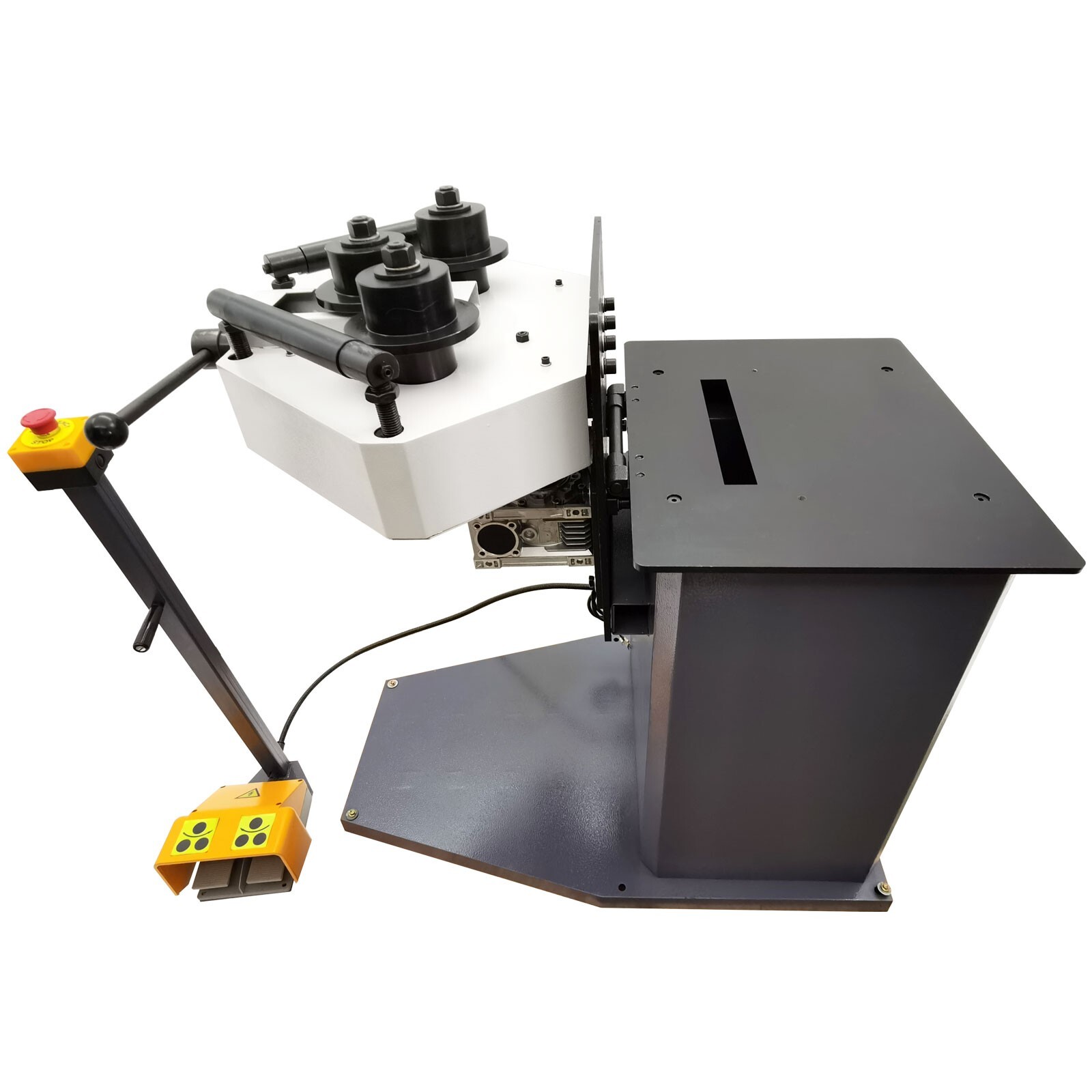 1.1KW 220V Three Roller Round Bending Machine Horizontal Vertical Pinch Roll Ben