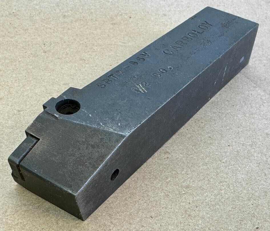 CARBOLOY INDEXABLE LATHE TOOL HOLDER PN SBTR-85V 1/2 SQ, 6″ OAL 1″X1.25″ SHANK