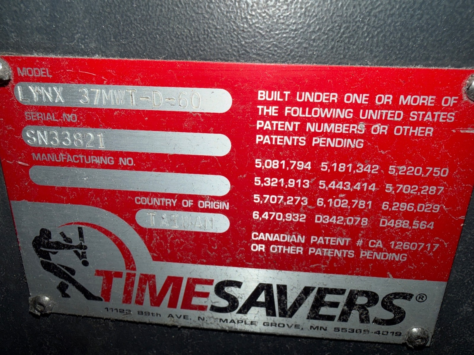 Timesavers Lynx 37MWT-D-60 Wet Abrasive Finishing Machine w/ PFA-240-3 USED