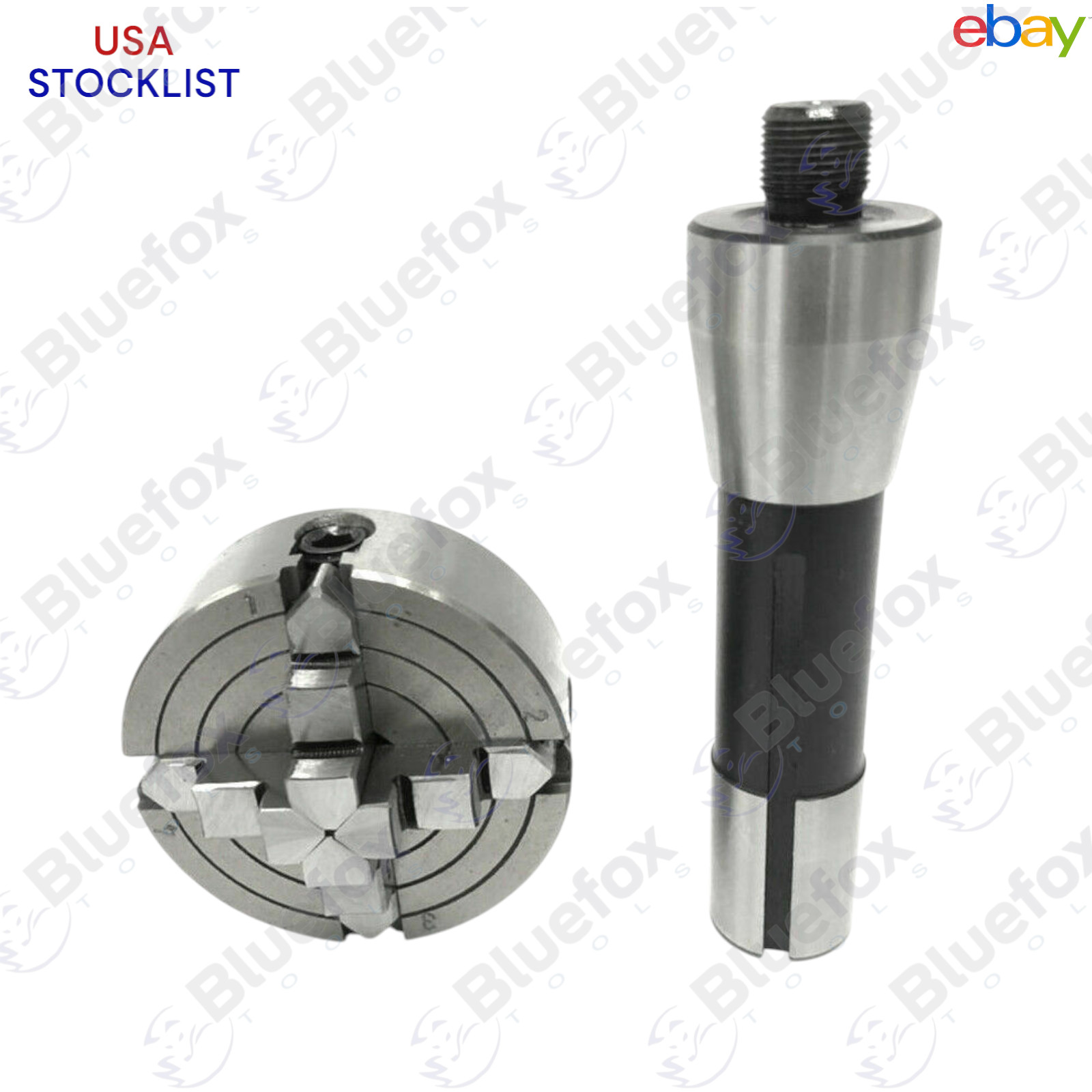 4 Jaw 2-3/4″ Inch 70mm Independent Mini Lathe Chuck M14 x 1 & R8 Arbor 7/16″ UNF