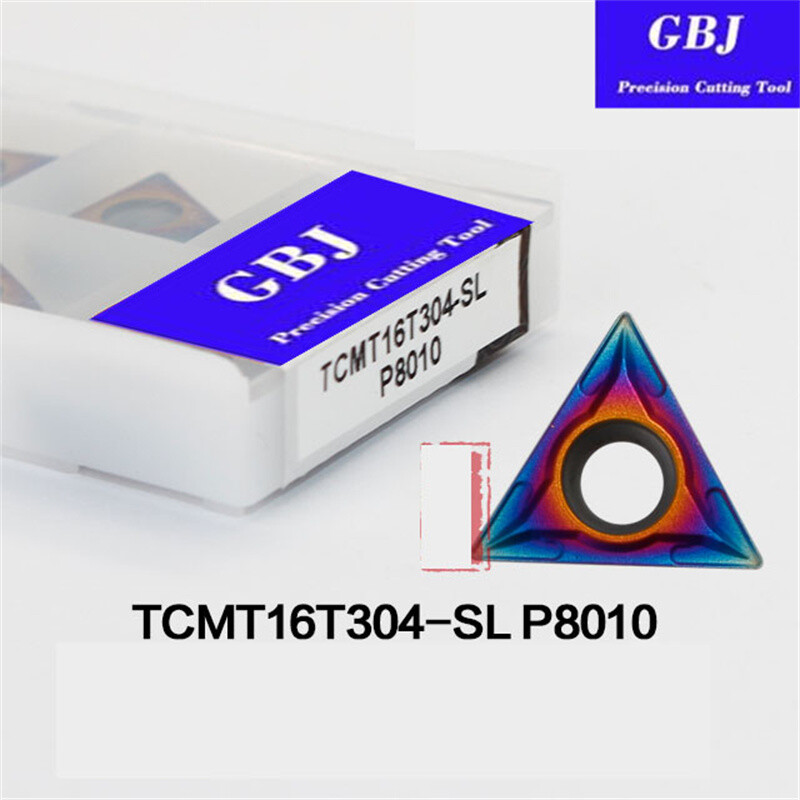 10pcs HRC50 TCMT 16T304 16T308 GBJ8010 indexable carbide inserts （Nano blue）