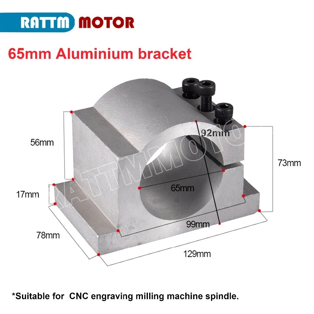 65mm 80mm 100mm Dia Cast Aluminium Spindle Motor Bracket Clamp Fixture Holder