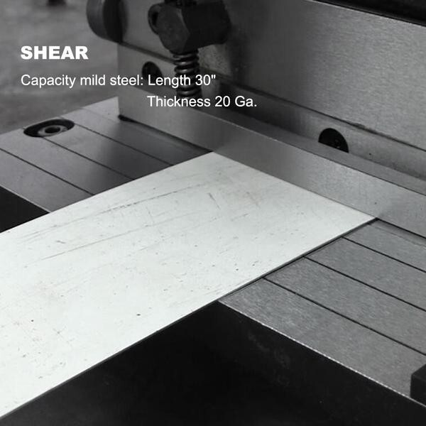 KAKA 3-IN-1/30, 30-In Sheet Metal Brake, 3-In-1 Shear Brake Roll Combinations