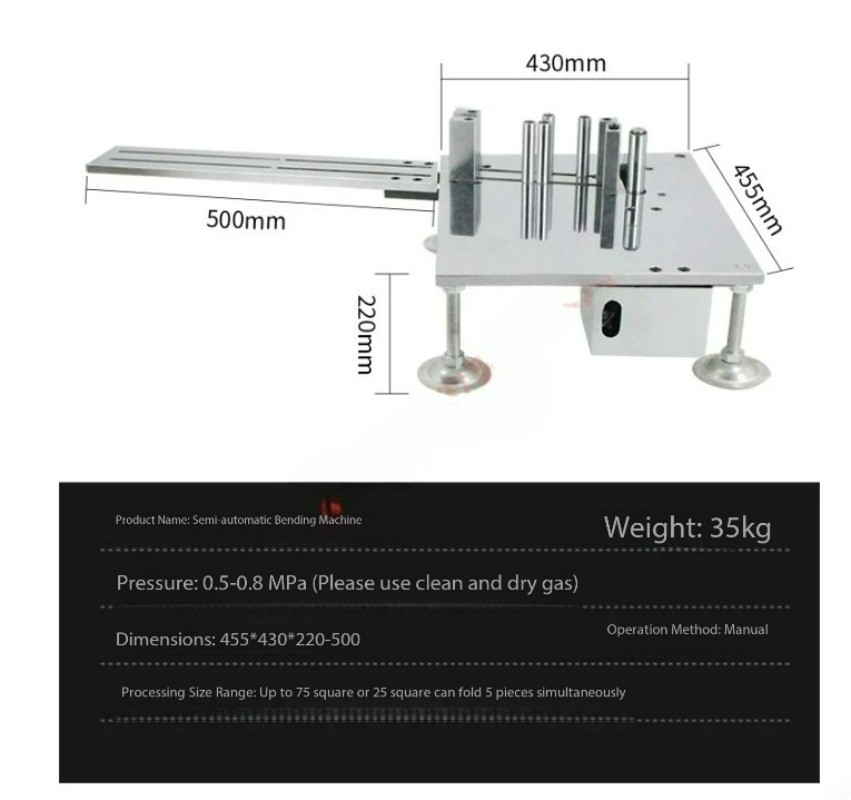 Semi-automatic Pneumatic Bending Machine Manual Wire Bending Pipe Machine
