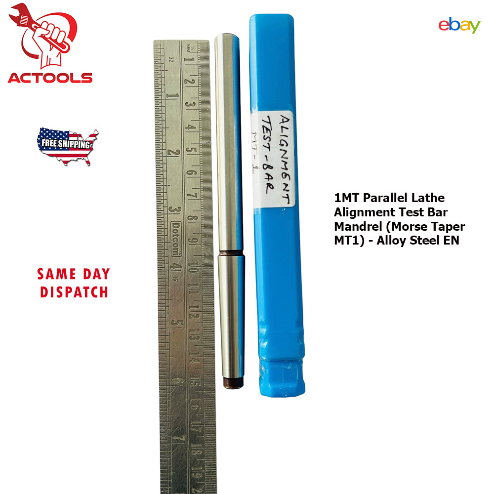 1MT Parallel Lathe Alignment Test Bar Mandrel (Morse Taper MT1)- Alloy Steel EN