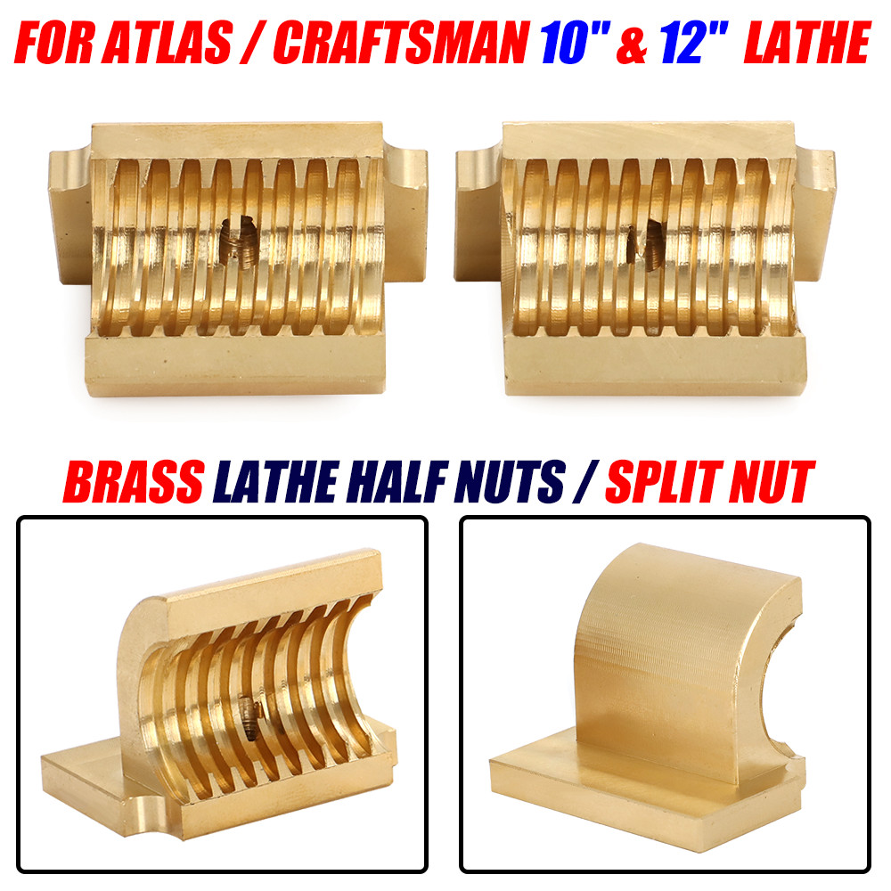 For Atlas / Craftsman 10F-12 10″ & 12″ Lathe Half Nuts / Split Nut Brass 3/4″x8