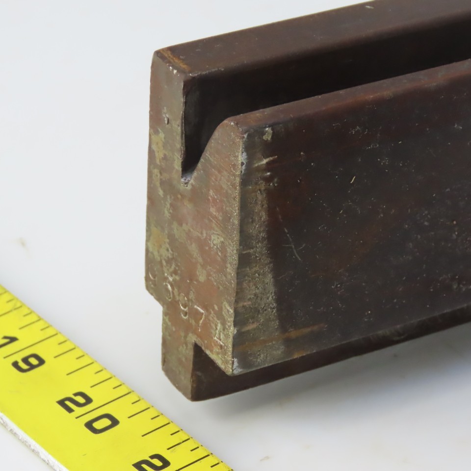 36″ Press Brake Forming V Angle Die Block 1/2″ Tang 2-3/8″ Ht. 1-3/8″ Thick