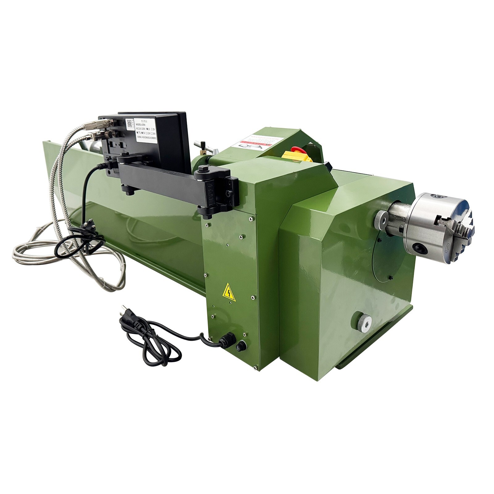 110V 1100W Double Chuck Precision Metal Bench Lathe 8″*29.5″ With Grating Ruler