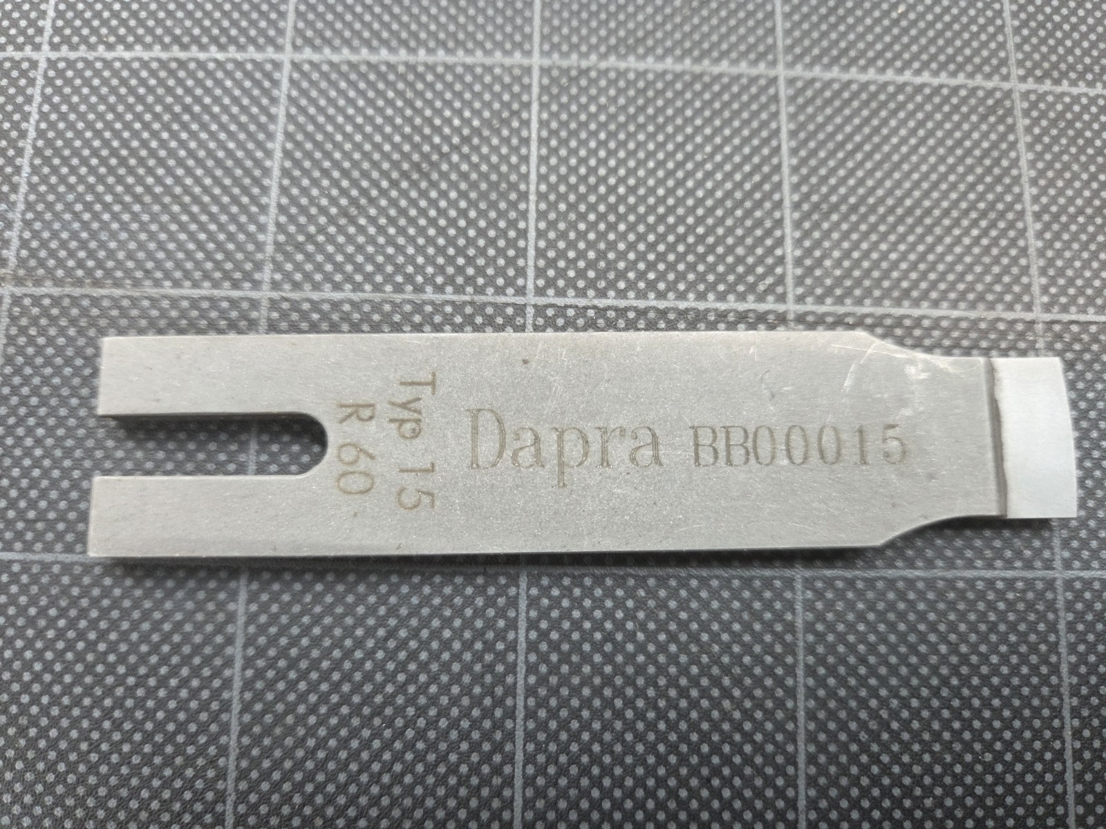 BIAX Dapra BB00015 Typ 15 R60 Carbide Scraper Blade Swiss Made