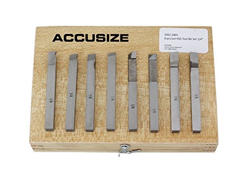 Ustrial Tools 1/4 8 Pc H.s.s. Tool Bit Set Preground For Turning And Facing Wo