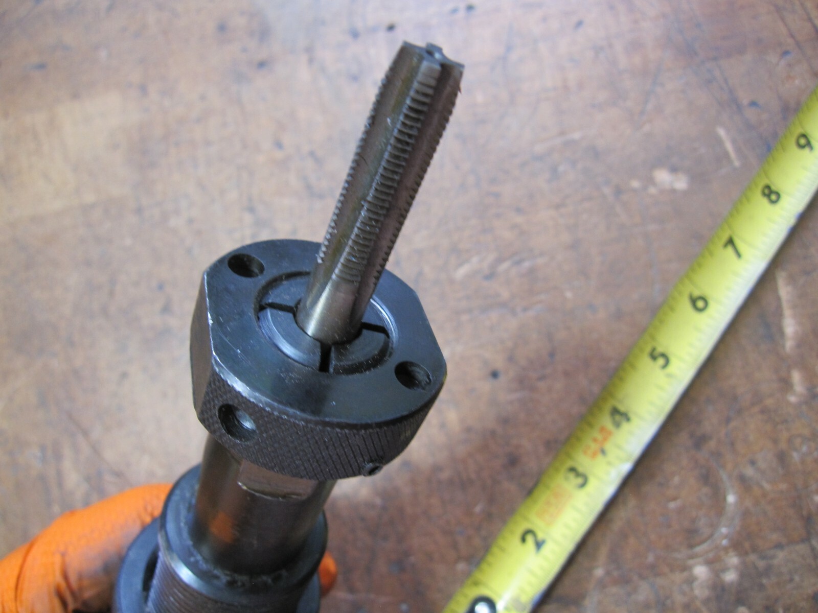 Scully Jones compress tension tap chuck 3/8″ lock & eject collet 1-3/8-12 shank