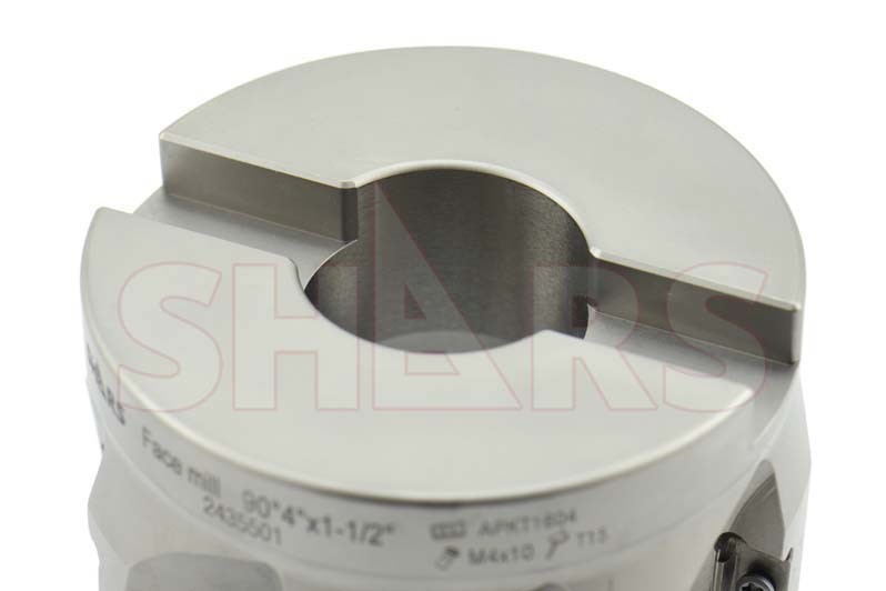 4″ 90° INDEXABLE FACE MILL APKT 1604 INSERT 8FL W/Certificate $409.00 OFF #[