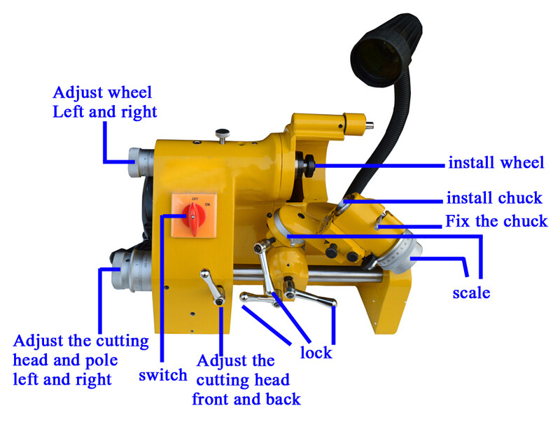INTSUPERMAI R8 Collects 110V Universal Cutter Grinder Sharpener 5200rpm