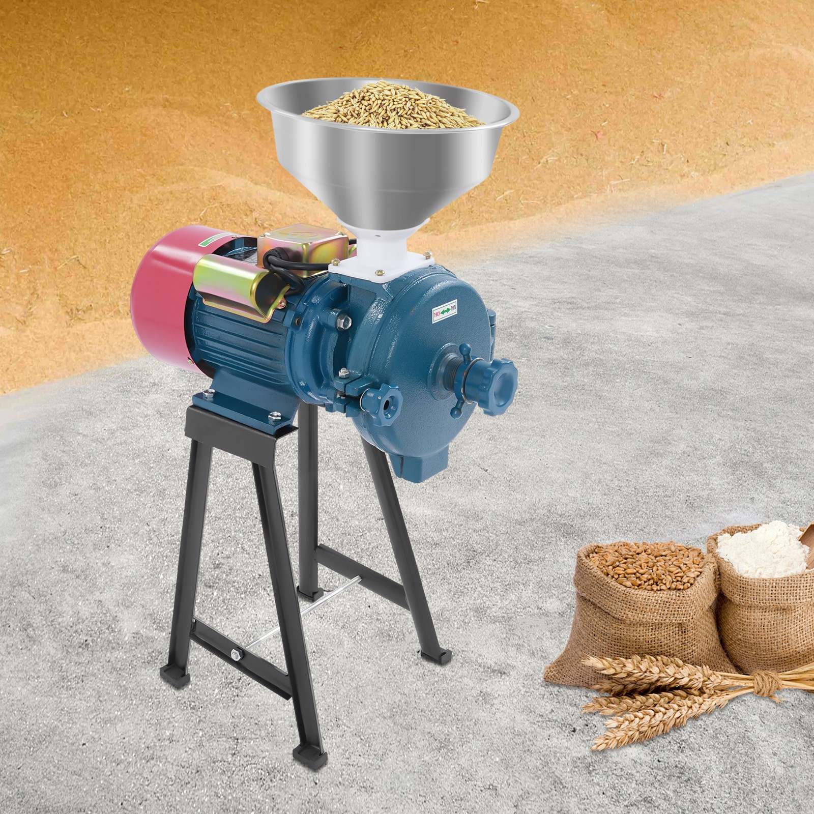 Electric Grain Grinder Freestanding Electric Grain Grinding Machine 110 V 2200 W