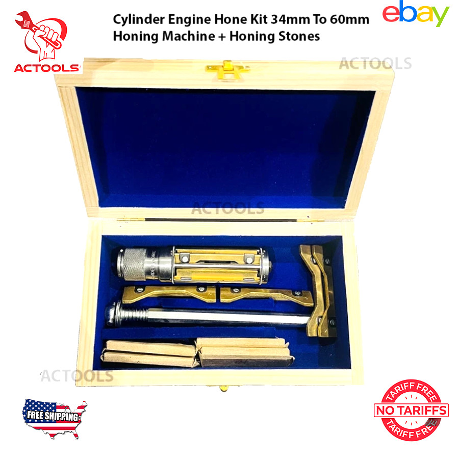 New Cylinder Engine Hone Kit 34mm To 60mm Honing Machine + 4 Set Honing Stones