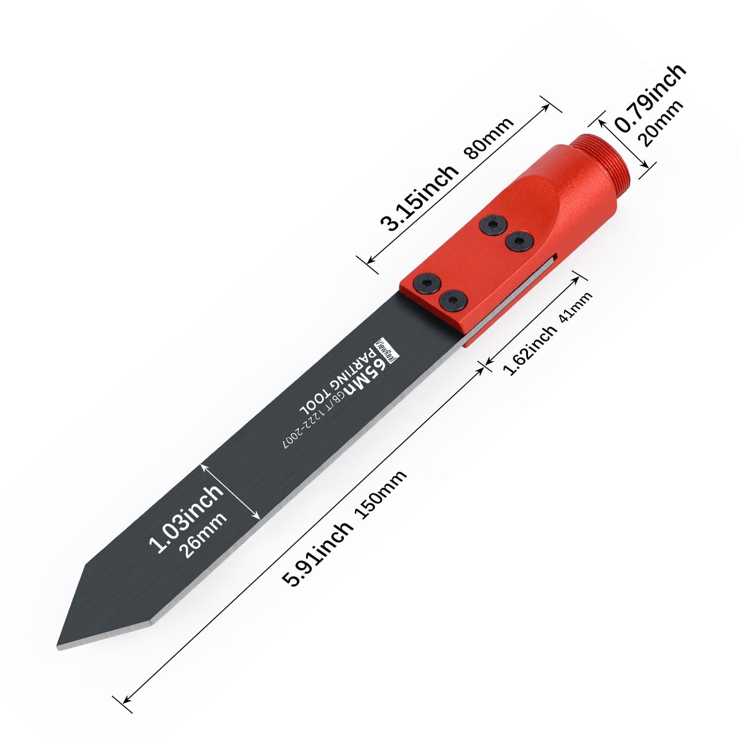 Woodturning Parting Tool,Durable Wood Lathe Tools 65Mn Steel Blade, Aluminum …