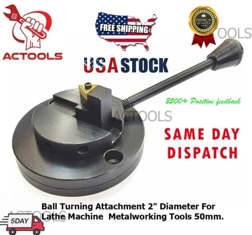 Ball Turning Attachment For Lathe Machine Metalworking Tool 2″ 50mm Diameter