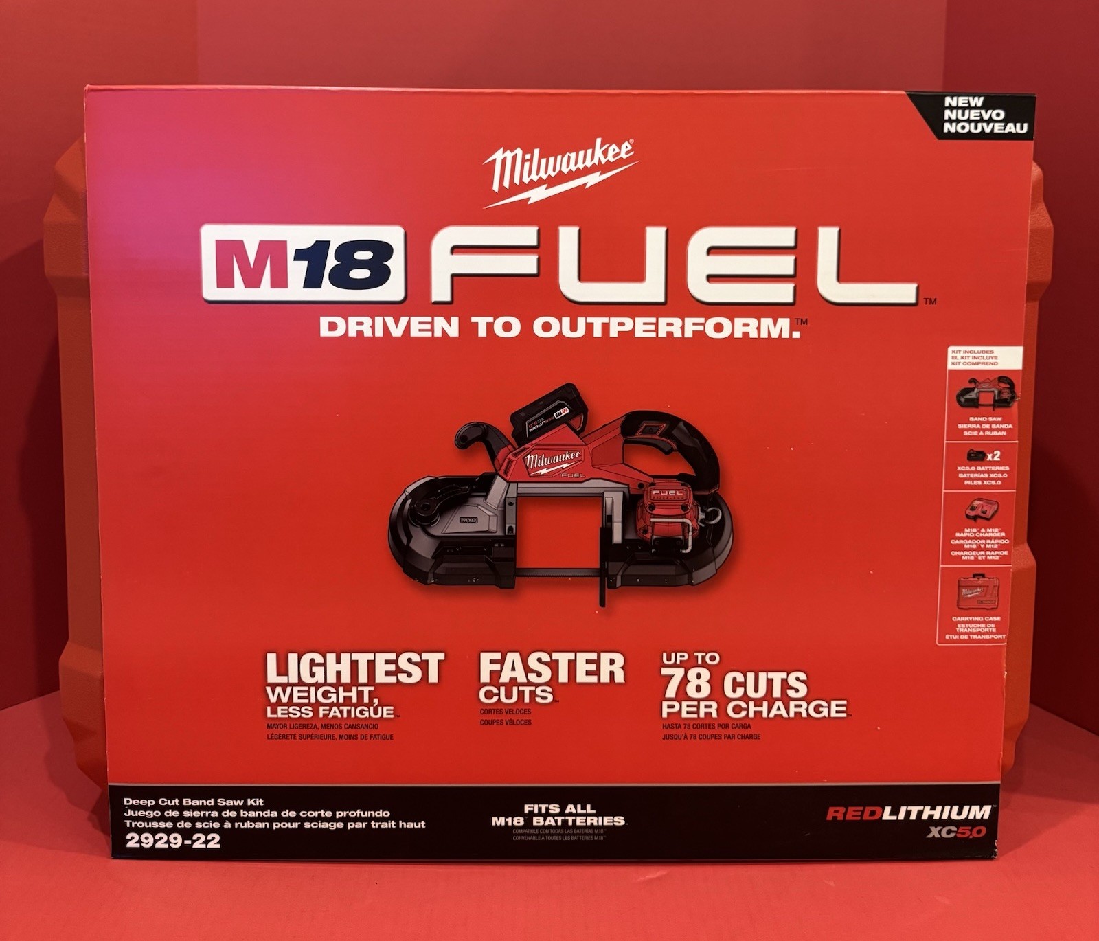 MILWAUKEE – 2929-22 – M18 FUEL DEEP CUT BAND SAW KIT – BRAND NEW!