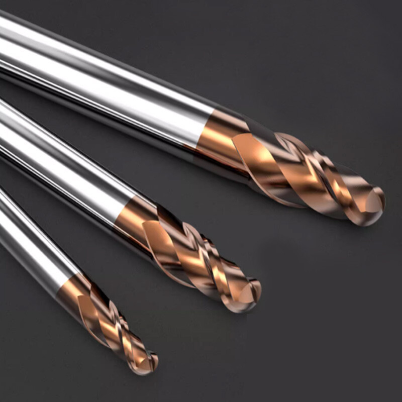 Solid Carbide Ball Nose End Mill R0.5 – R7 2 Flute HRC=55° Milling Cutter TICN