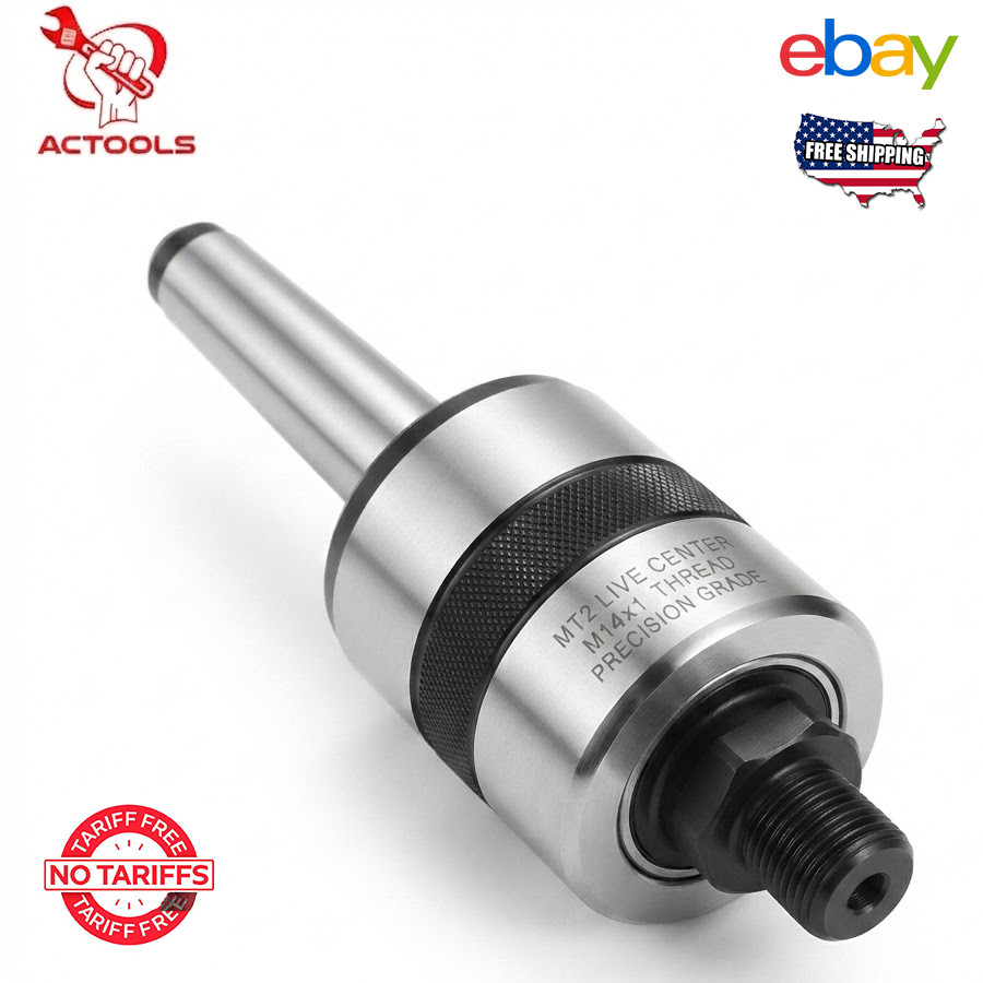 New MT2 Revolving Center Live Center Thread M14x1 Morse Taper Shank USA ACTOOLS