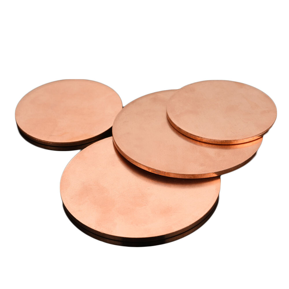 Solid Pure Copper Disc Blank Cut Round Sheet Plate Thick 0.5-3mm Dia 10mm-200mm