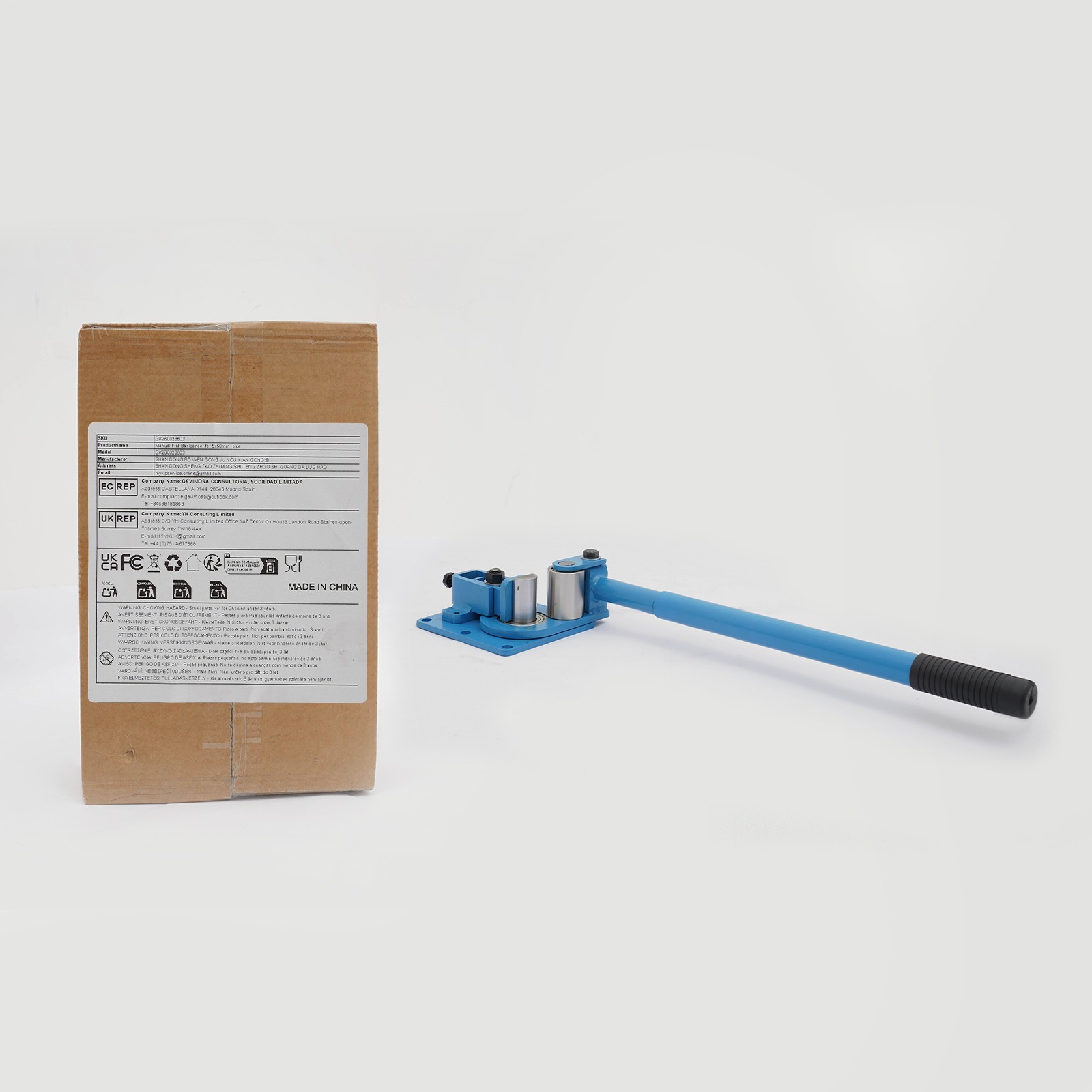 0–5mm Manual Flat Bar Bender, Sheet Metal Bending Tool,Blue Metal Bending Tool