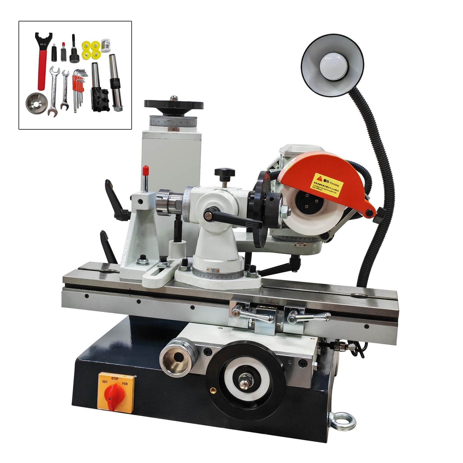 220V Universal Tool Grinder with 50HC Accessories Straight&Morse 4# Taper Shanks