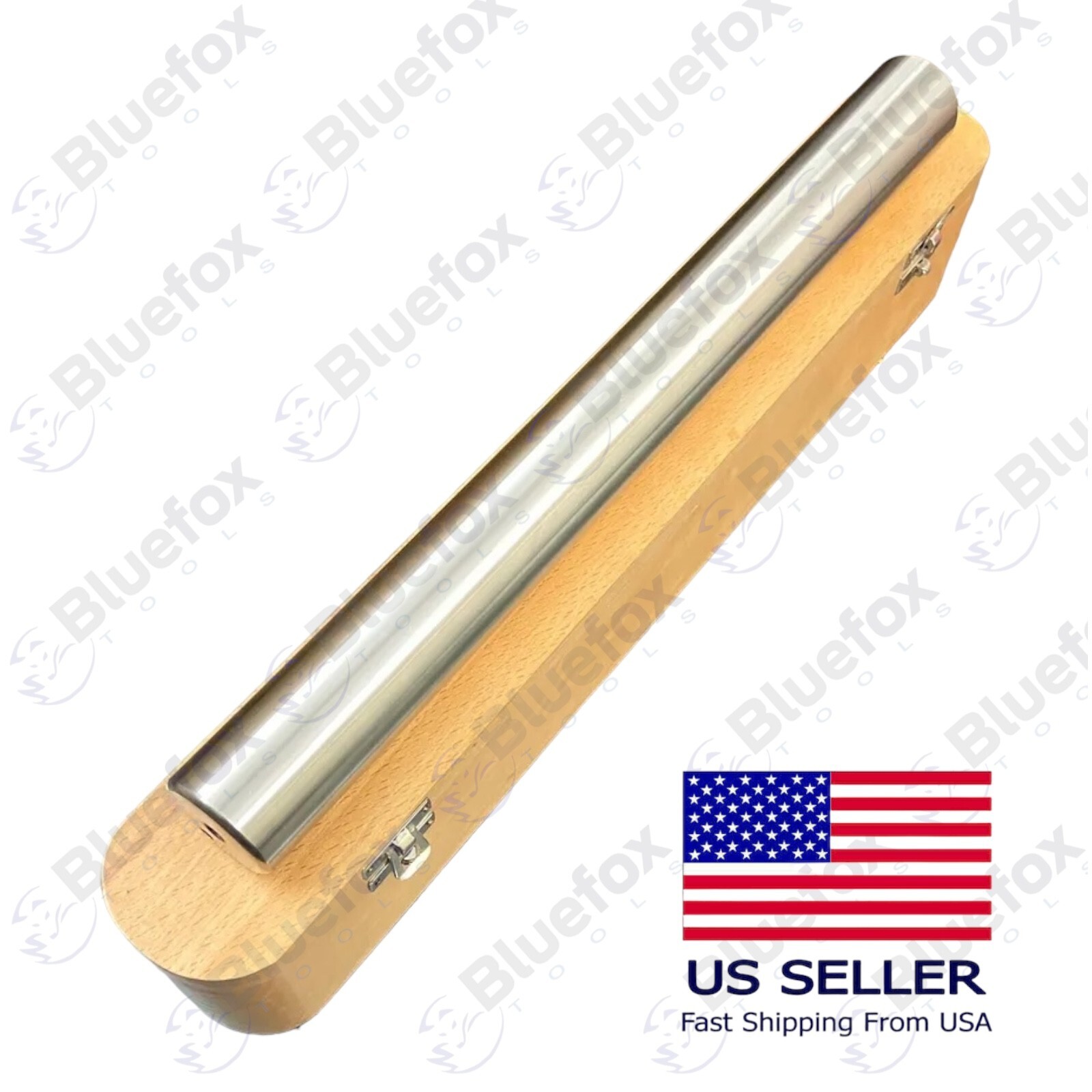 Lathe Alignment Test Bar 400mm (15-3/4″) Parallel Shank Mandrel Wooden Box