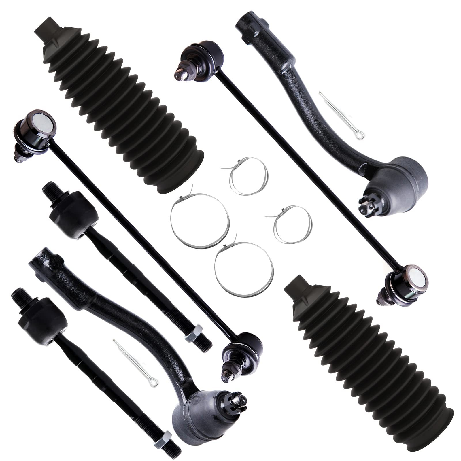 8pcs Front Suspension Kit Inner Outer Tie Rod Sway Bar 2006-2011 for Hyundai Acc