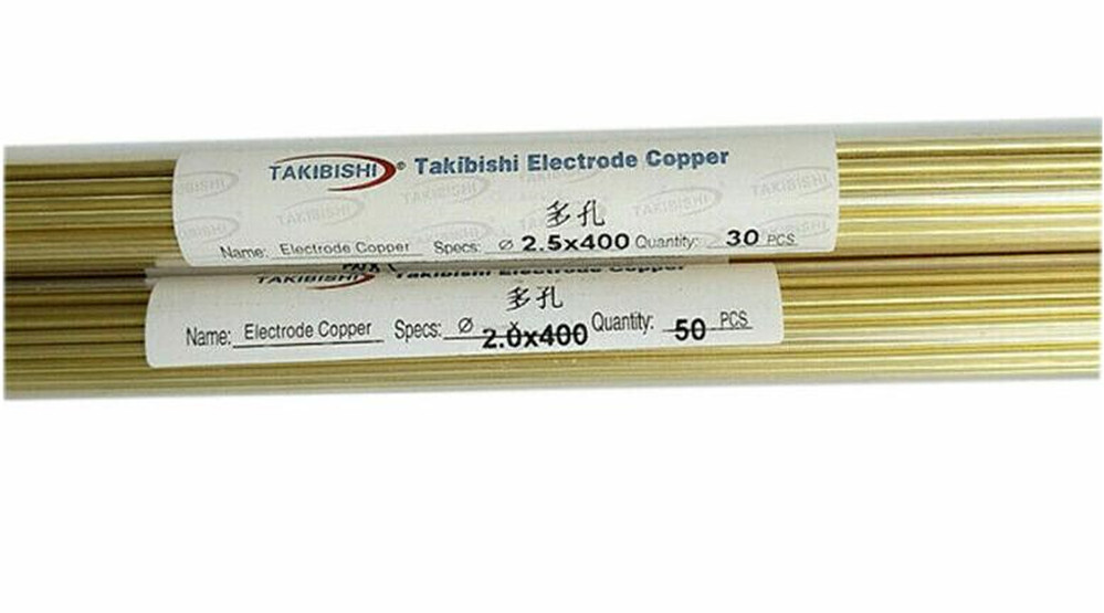 Electrodes Multi-Channel Brass Tube For CNC Wire EDM Drilling Part 1.0-3.0*400mm