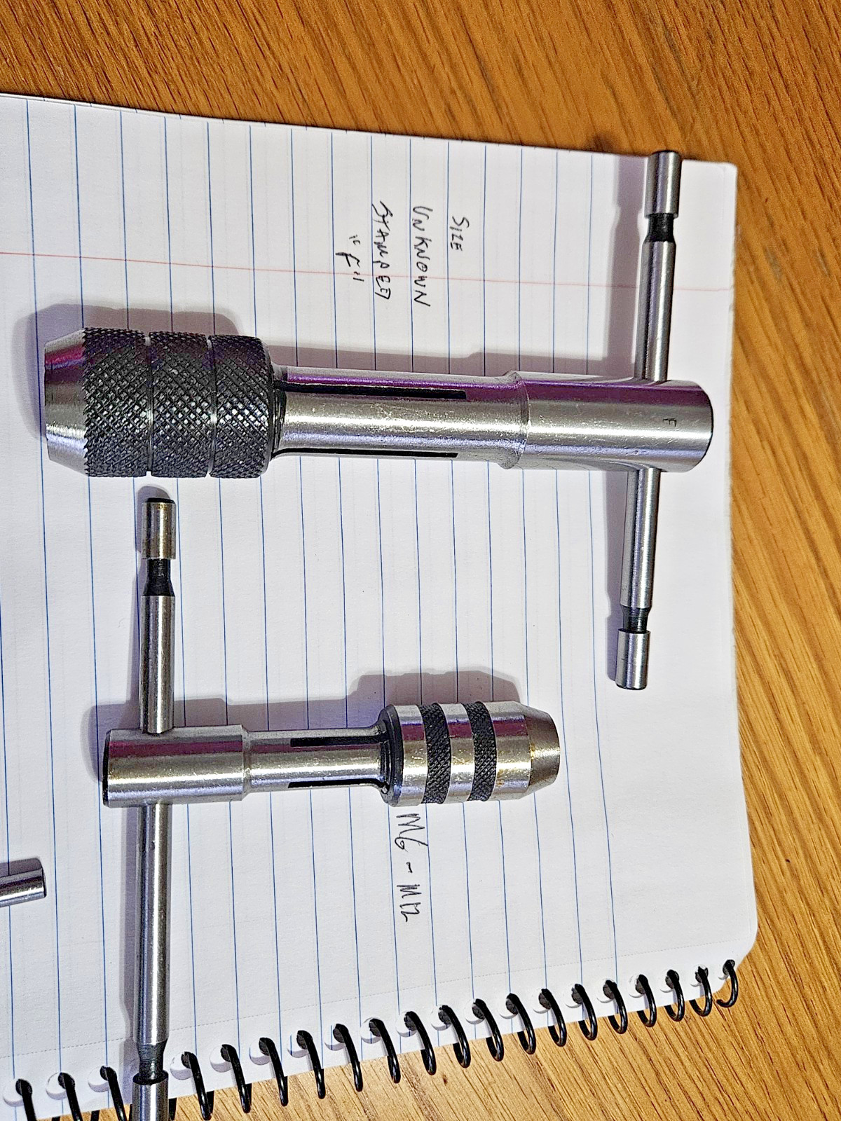 4 Piece Adjustable T-Handle Tap Wrench – M1-M4, M4-M8, M6-M12 Sizes + 4th??