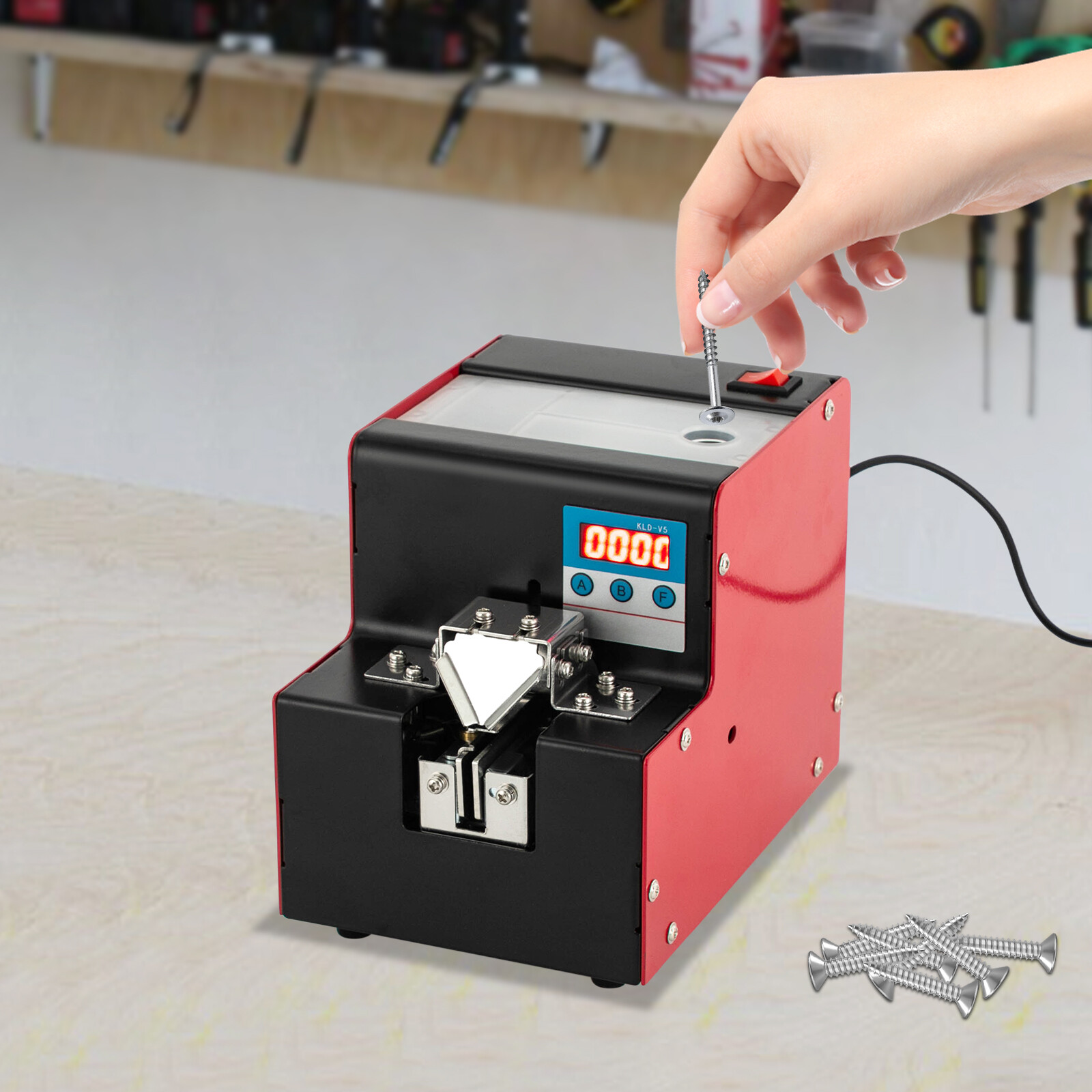 Automatic Screw Feeder Machine Adjustable Rail For 0.04″-0.2″ Dia. 0.79″ length