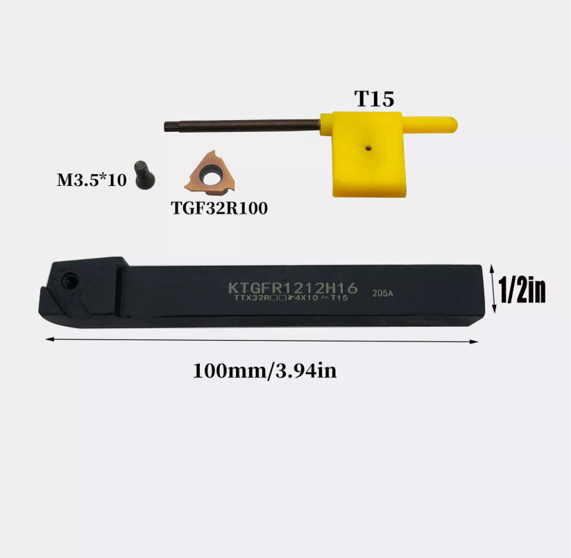 TGF32R Shallow Grooving Tool (1-3mm) + KTGFR1212H16 CNC Holder​