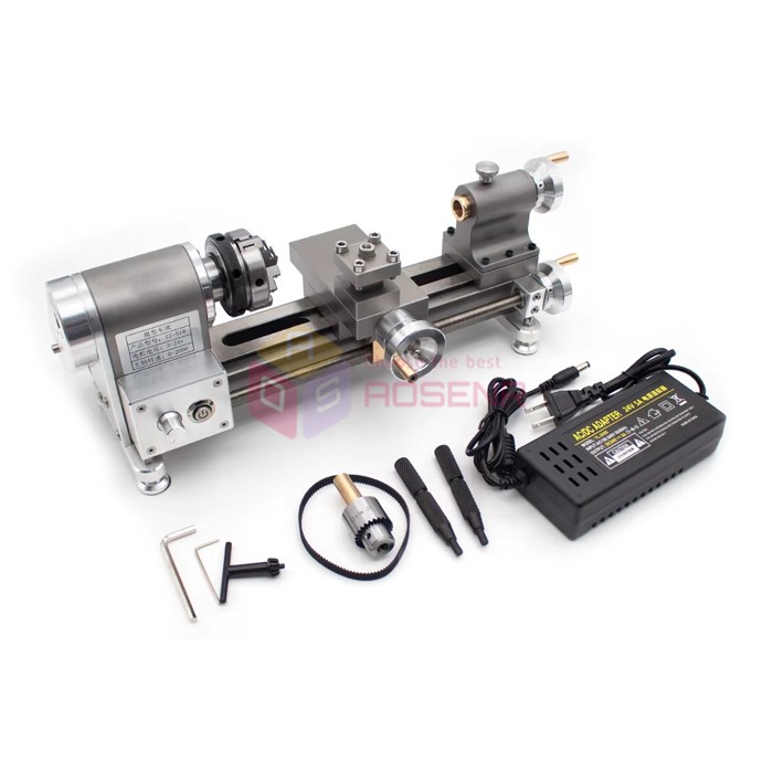 Precision DIY Mini Lathe Small Desktop Micro Lathe Machine for Wood Metal