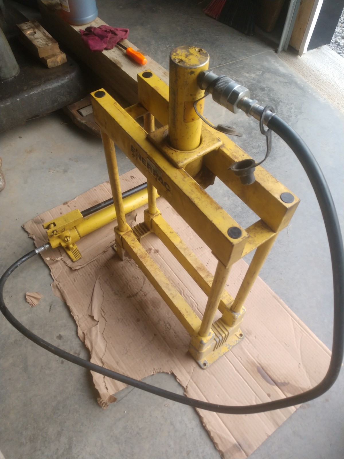Enerpac 10 Ton Frame Hydraulic Press 10k PSI P39 Pump RC-106 LOCAL PICKUP OHIO