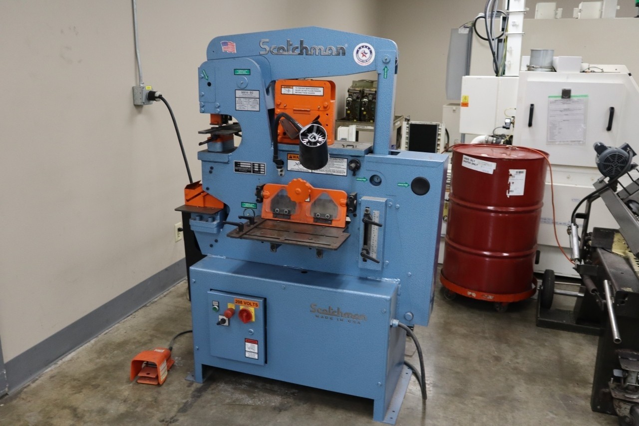 Scotchman 50514-EC 50 Ton Hydraulic Ironworker, Flat Shear, Angle Shear, Brake