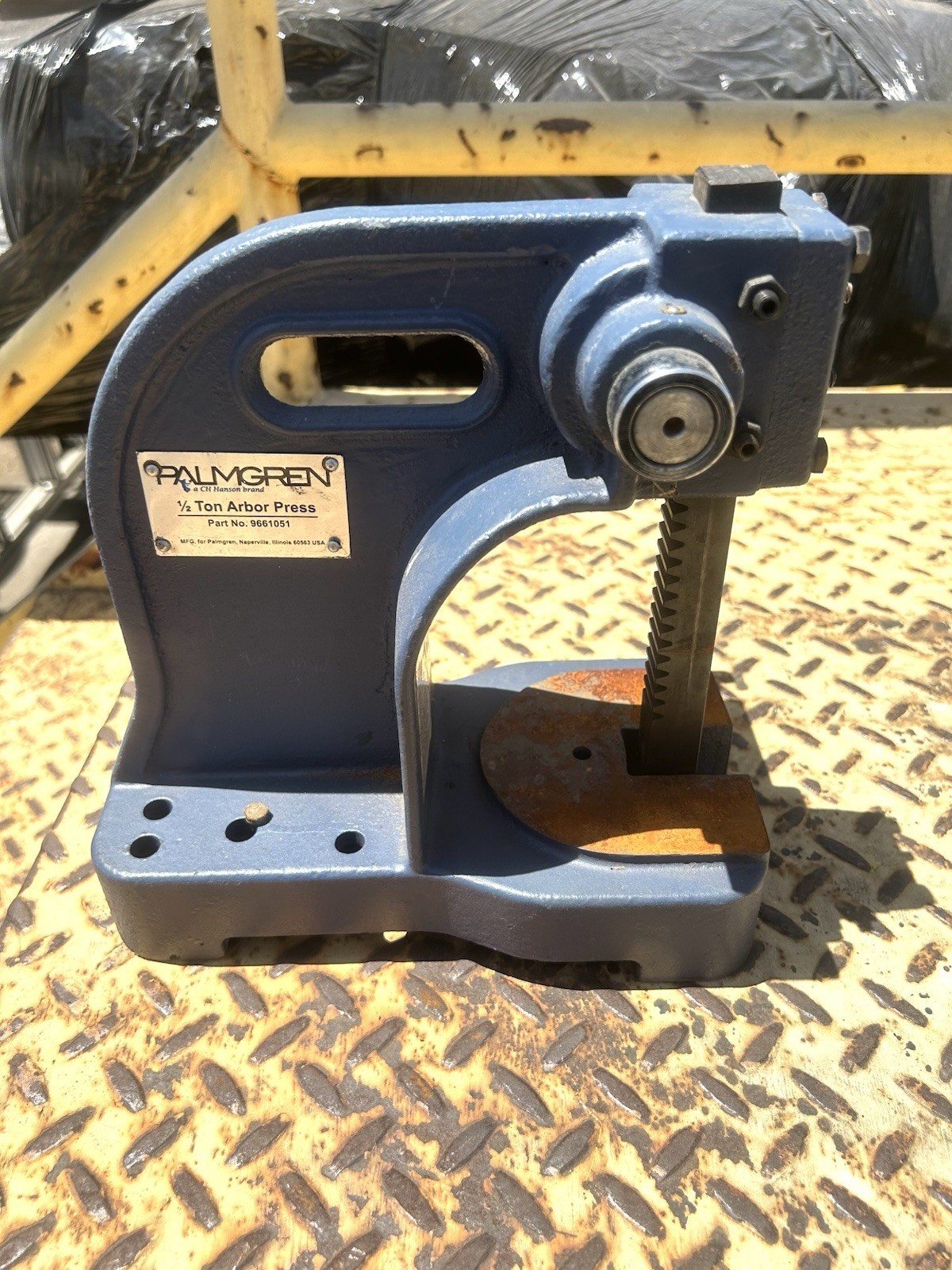 Palmgren 9661051 1/2 Ton Arbor Press Bench Top Manual Press Made in USA