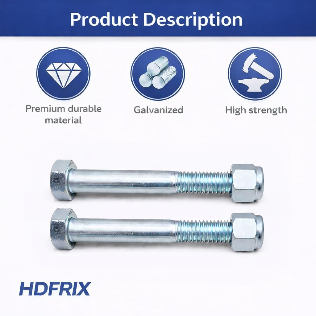 Durable Carbon Steel Shear Bolt Set with Nylock Nuts for Agricultural Machinery