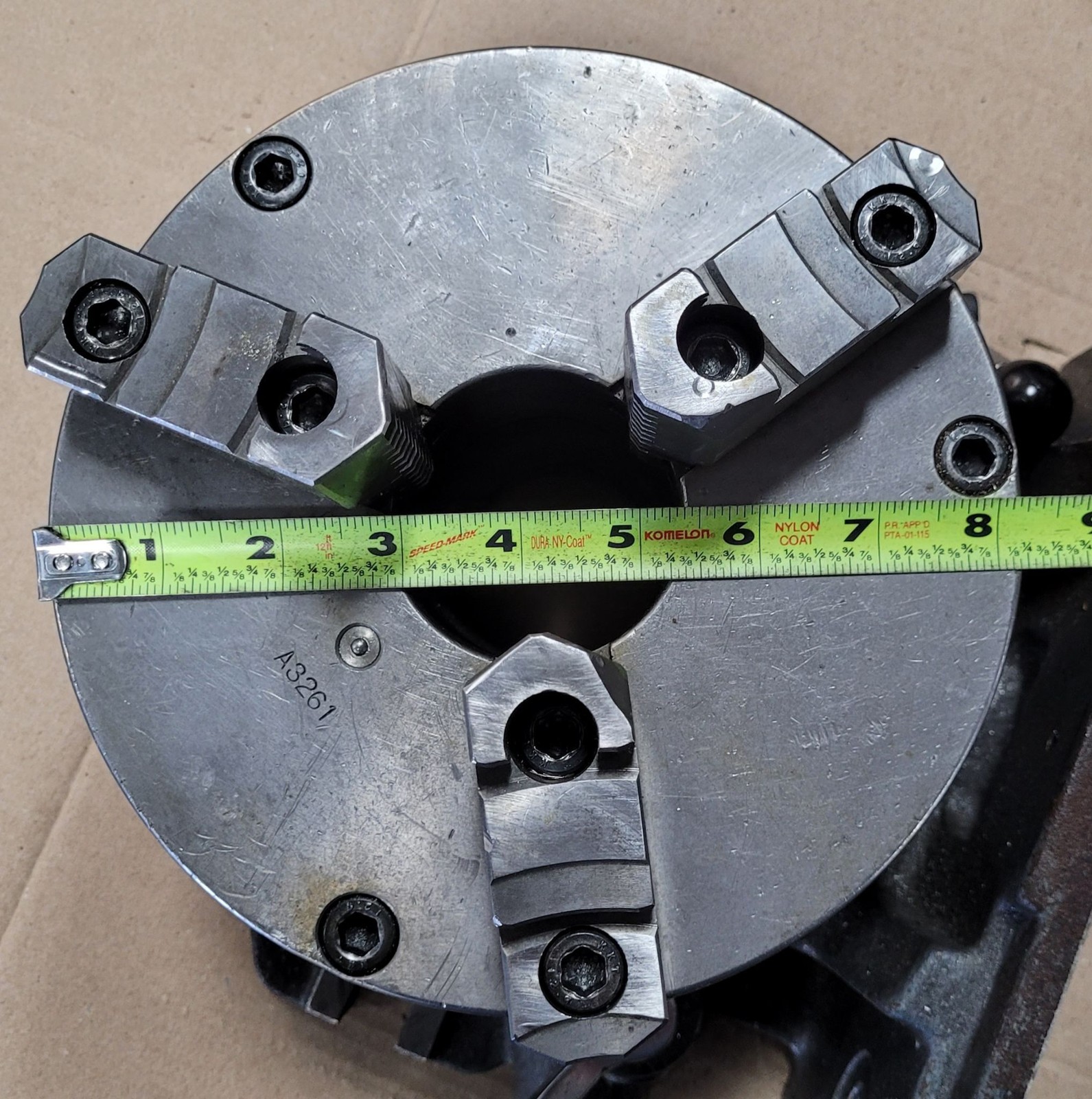 YUASA Model 550-007 Super Spacer w/ 3 Jaw Chuck & Tailstock